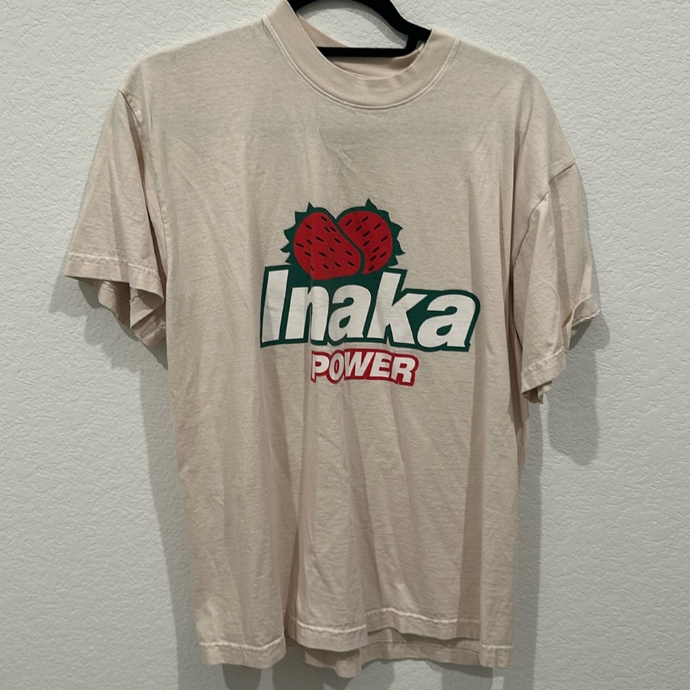 Inaka Power Men's Tan Color Pullover Short Sleeve Crew Neck T-Shirt